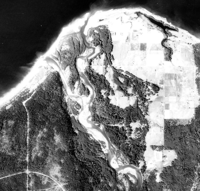 Aerial Photo of the Elwah River Mouth from 1939
