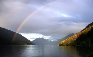 Lake-Crescent-rainbow